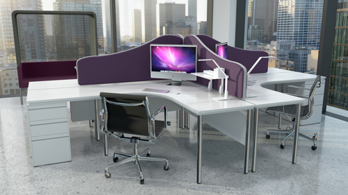 >Office Furniture 3D Rendering